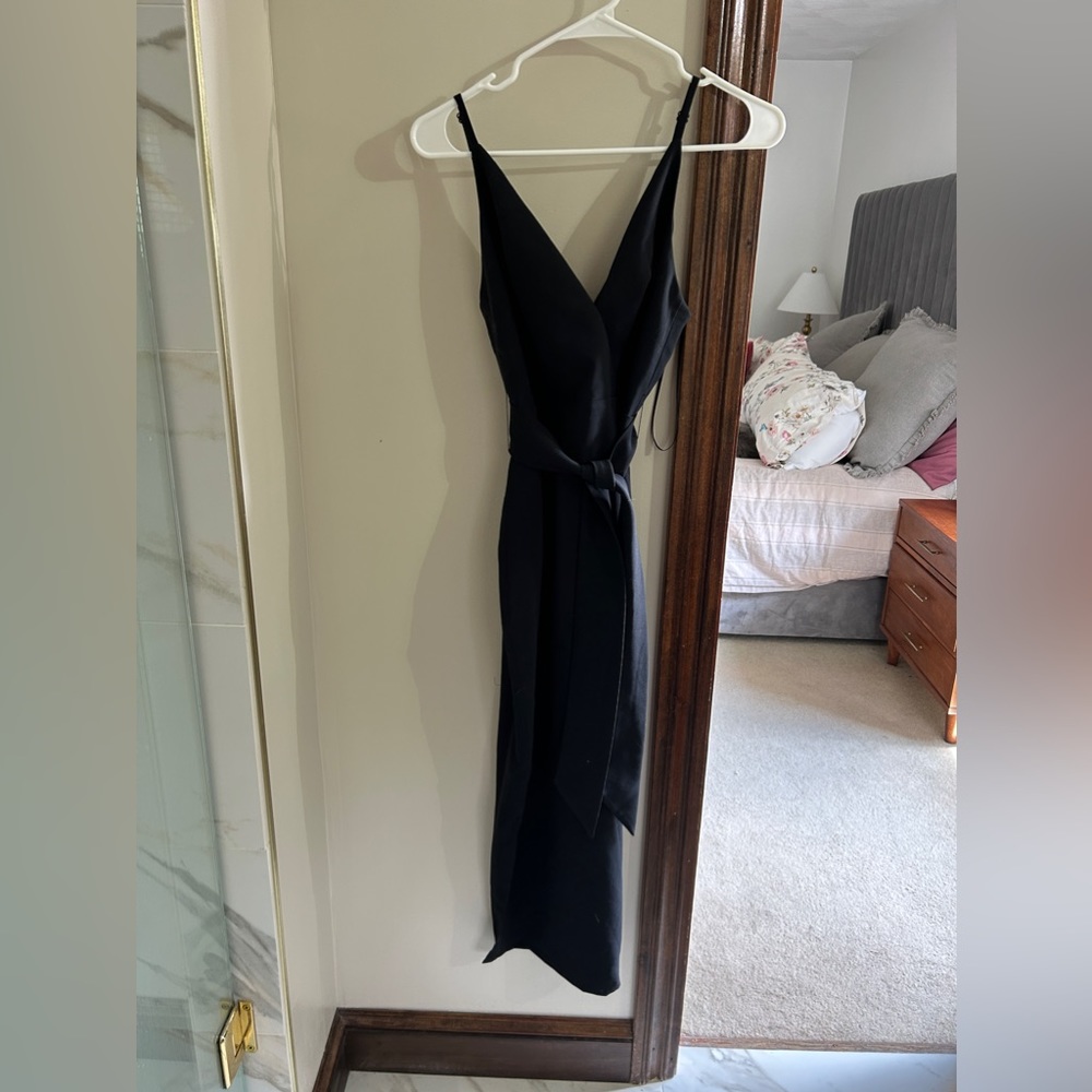 Finders keepers black tie midi dress